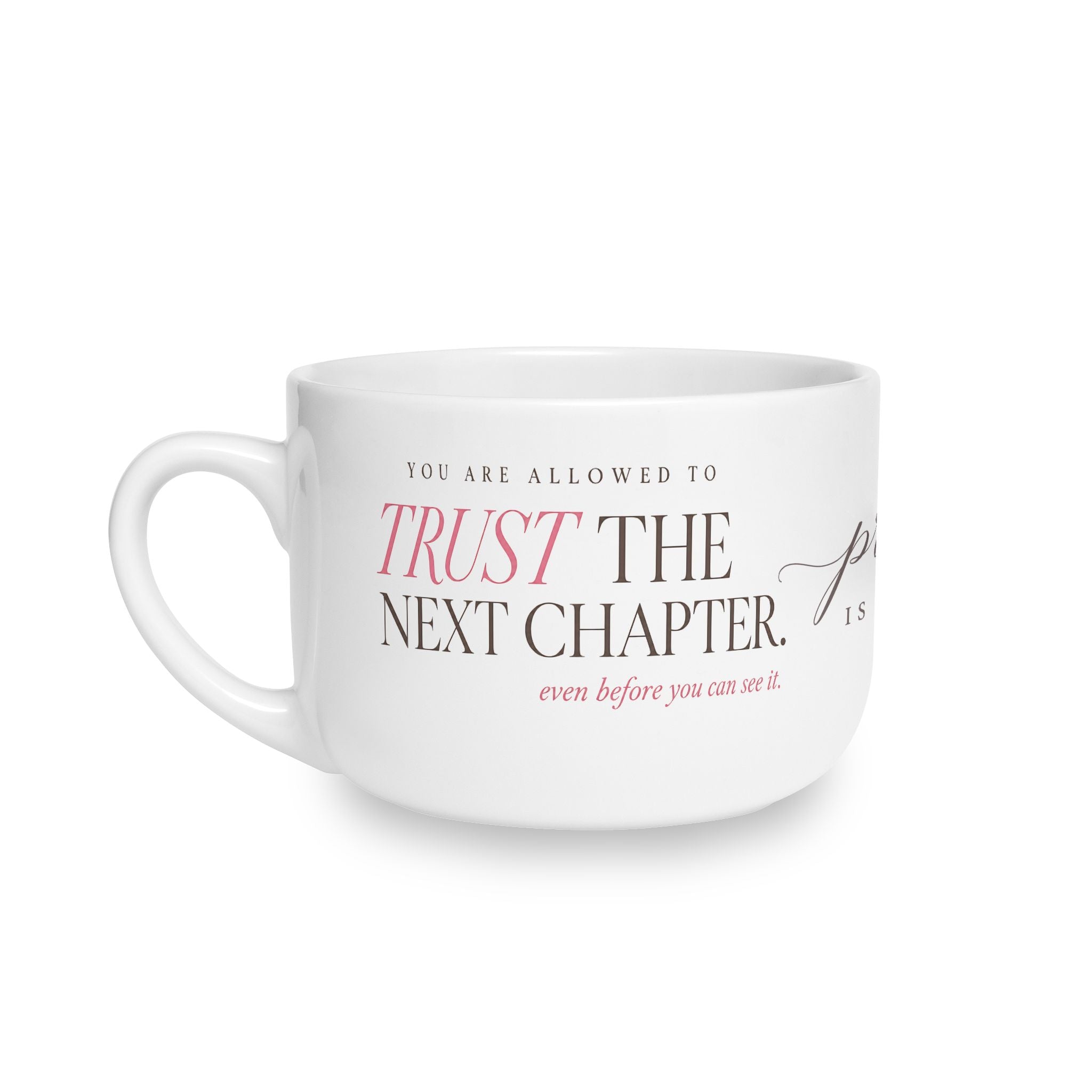 Inspirational Prayer Ceramic Latte Mug — 25oz Large Religious Coffee Cup