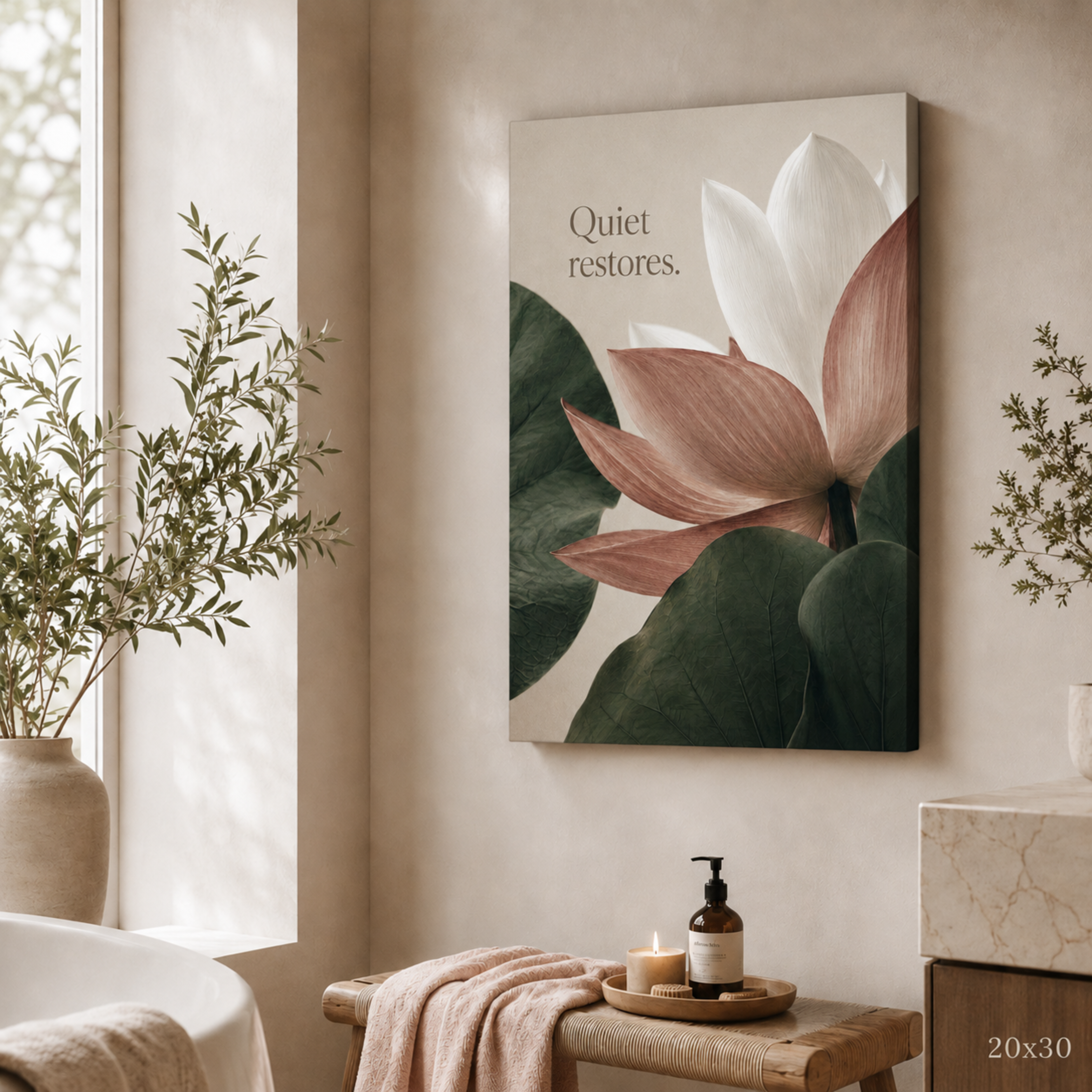 Quiet Restores | Wellness Spa Wall Art