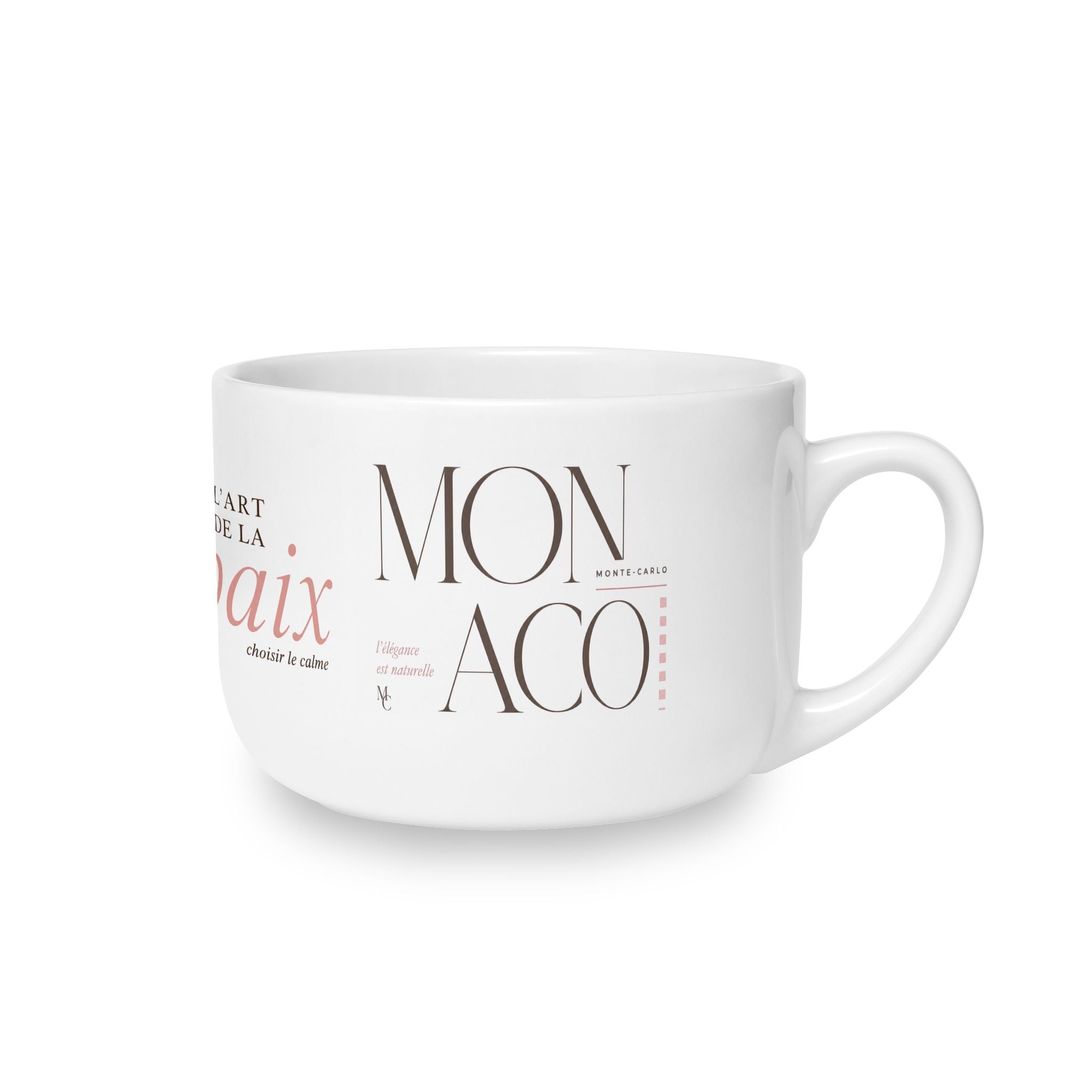 White Ceramic Latte Mug, 25oz