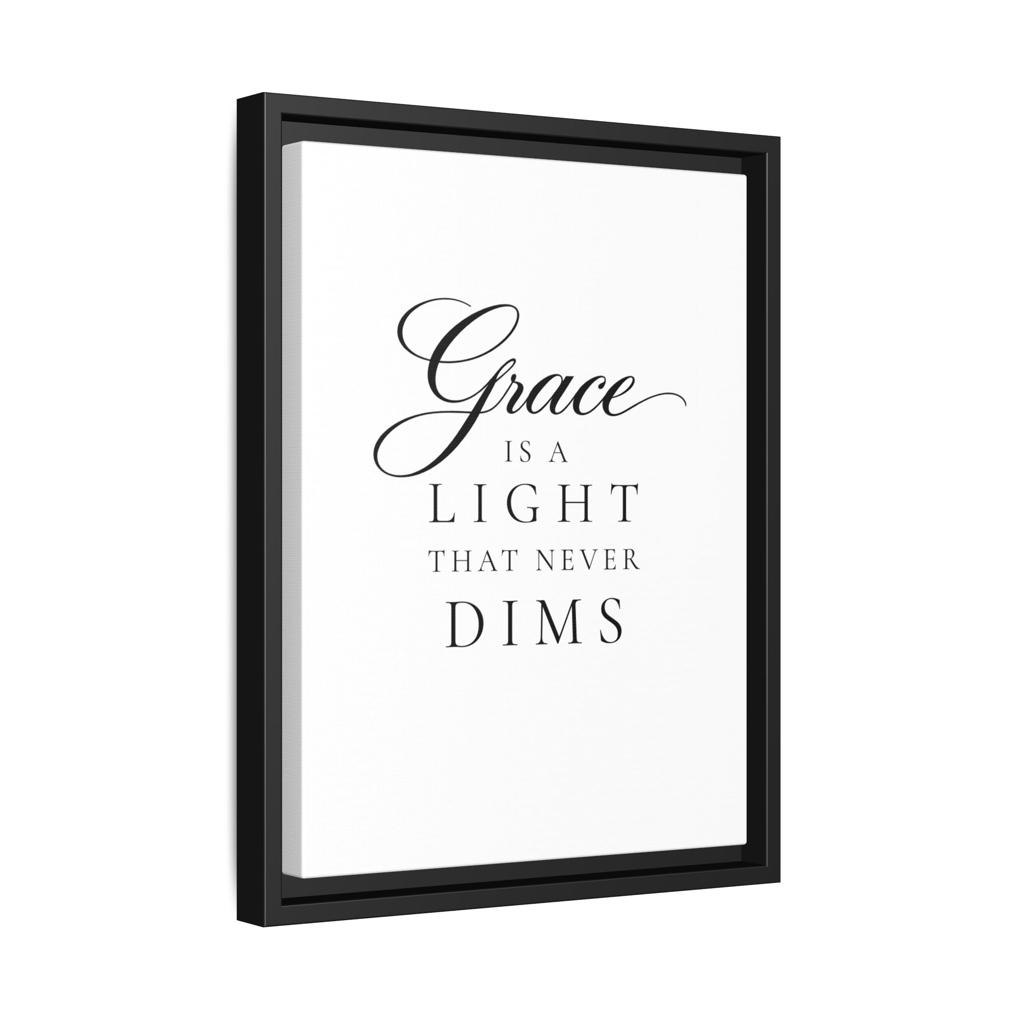 “Grace Is a Light” Canvas Wall Art | Black Frame