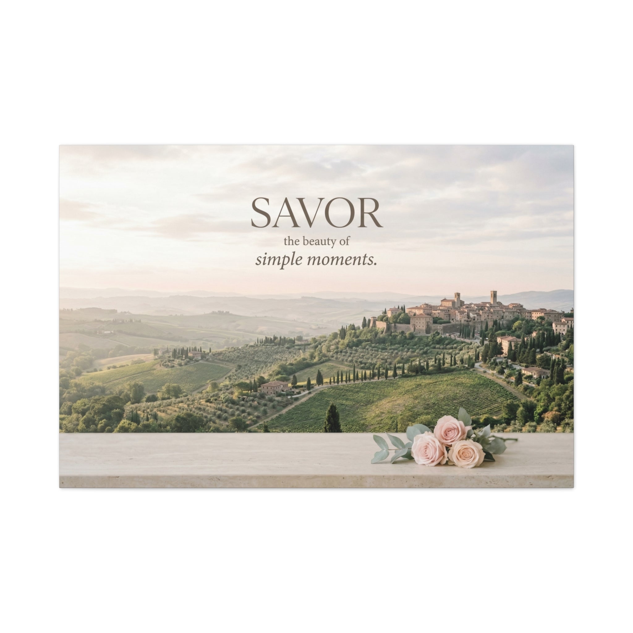 "Savor the Beauty" Canvas Wall Art