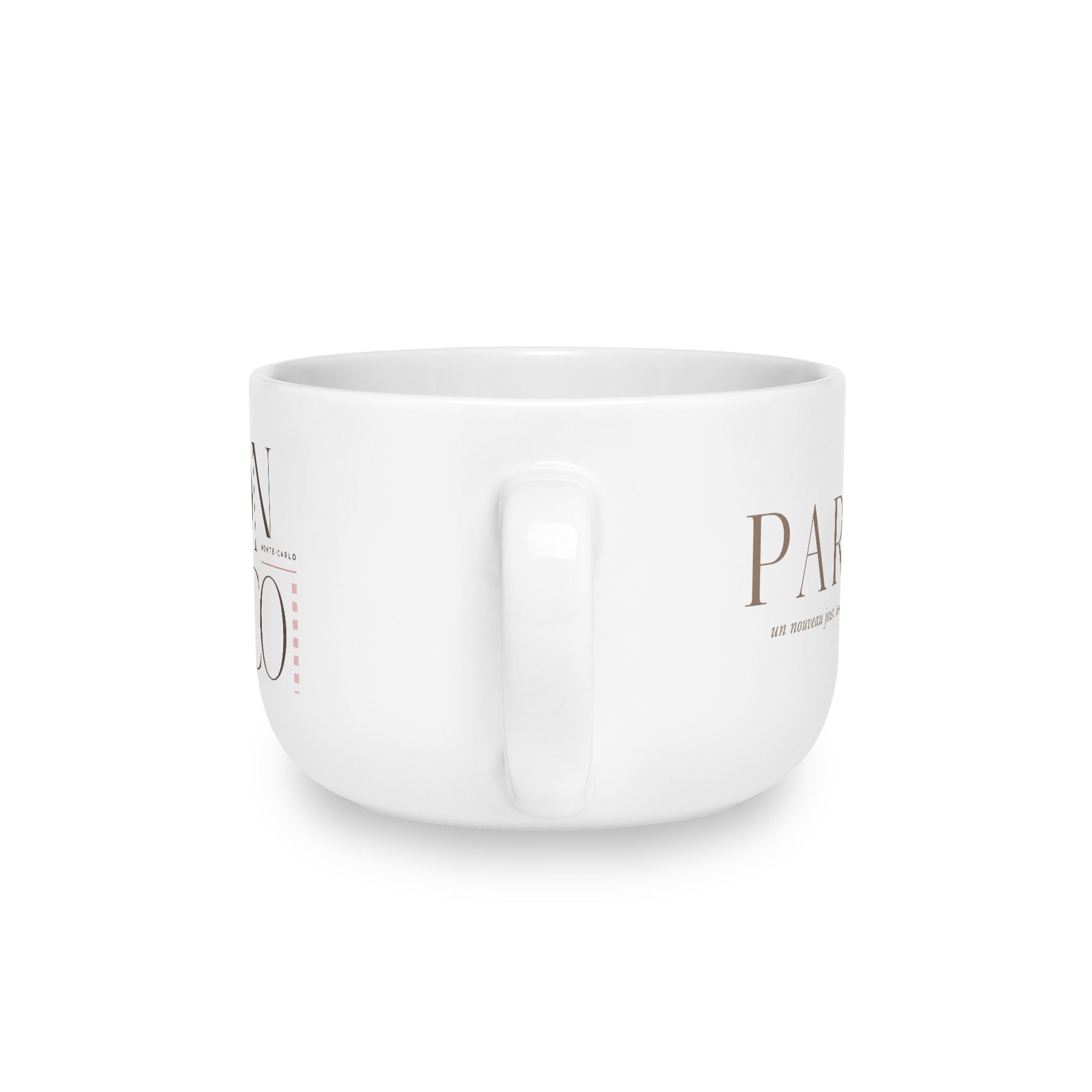 White Ceramic Latte Mug, 25oz