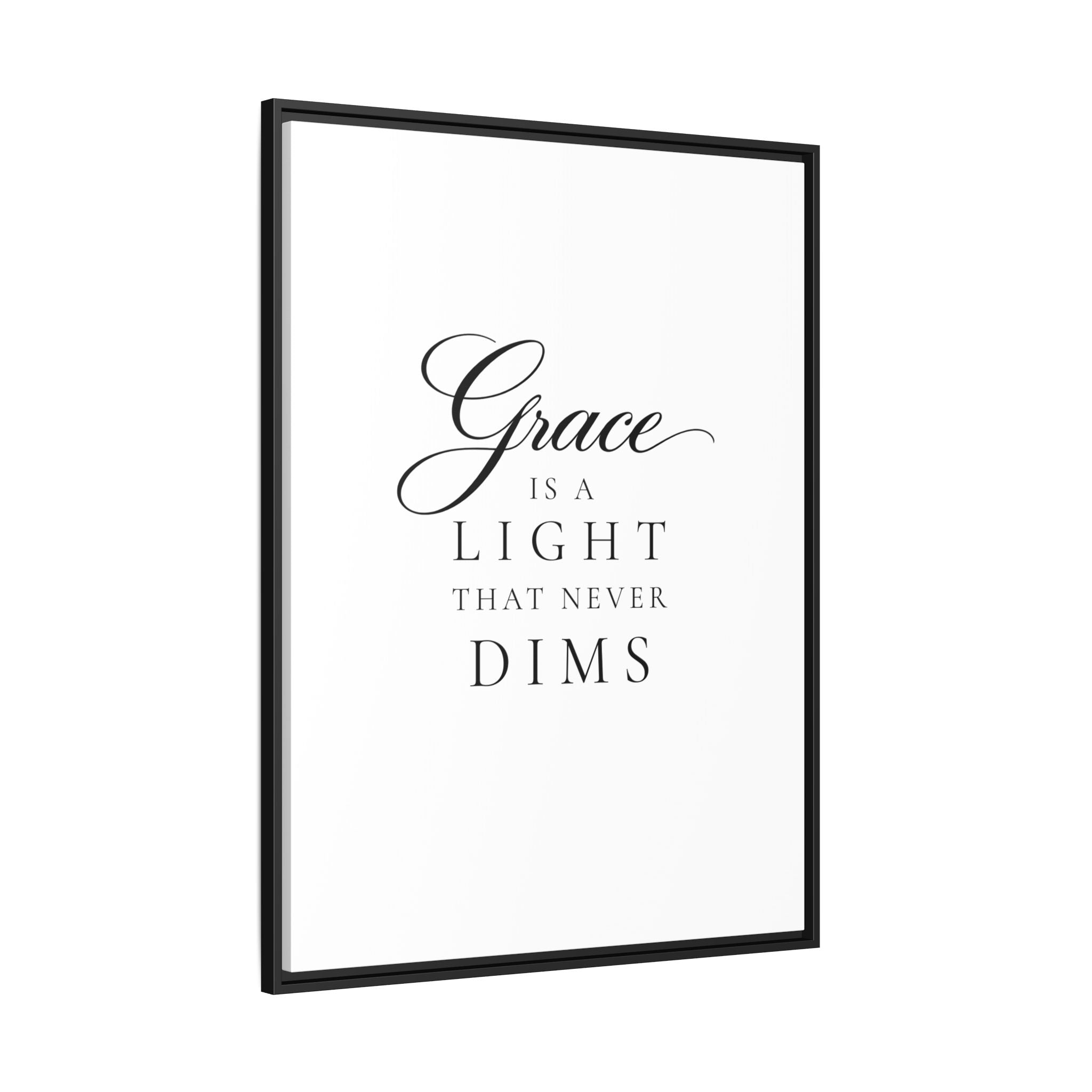 “Grace Is a Light” Canvas Wall Art | Black Frame