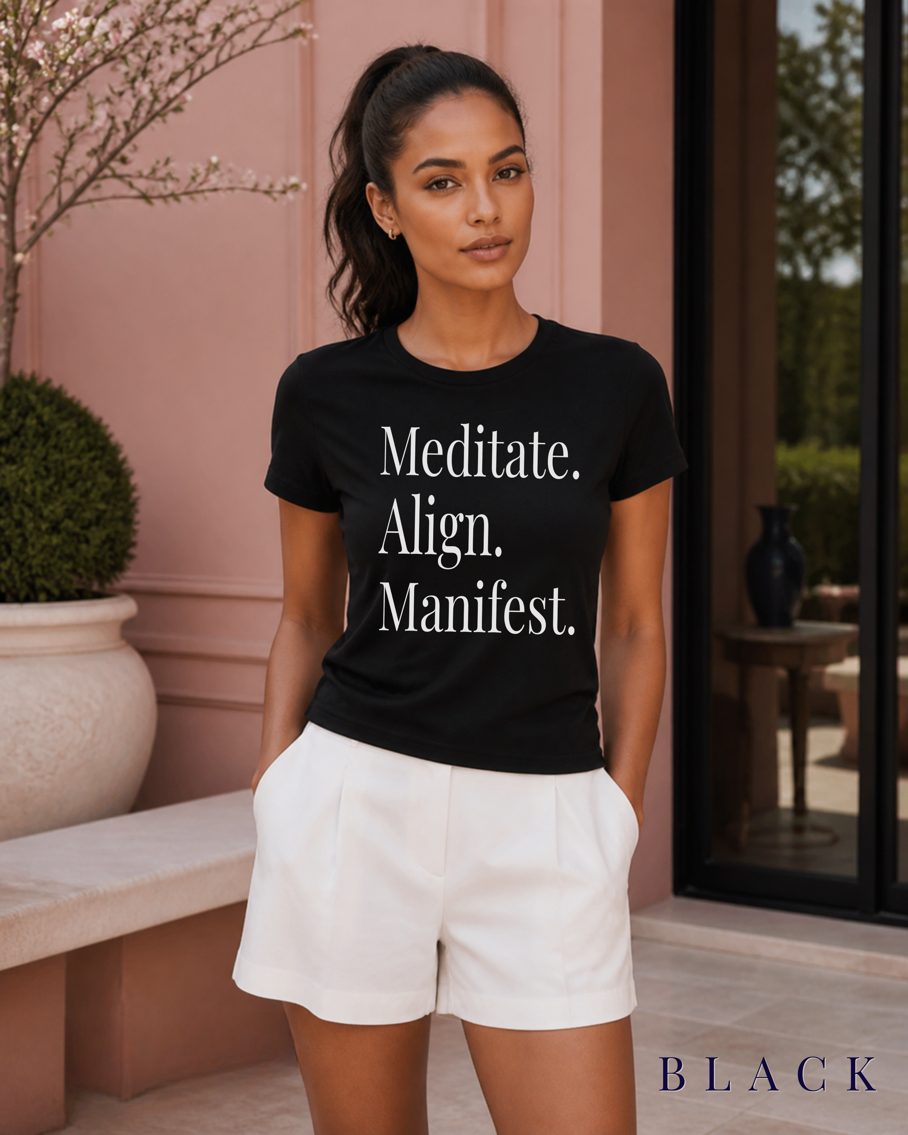 Meditate. Align. Manifest. Tee