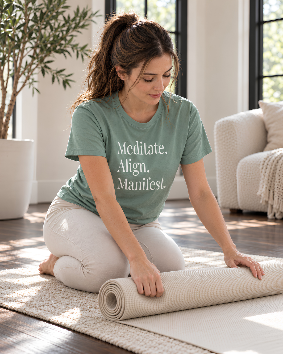 Meditate. Align. Manifest. Tee