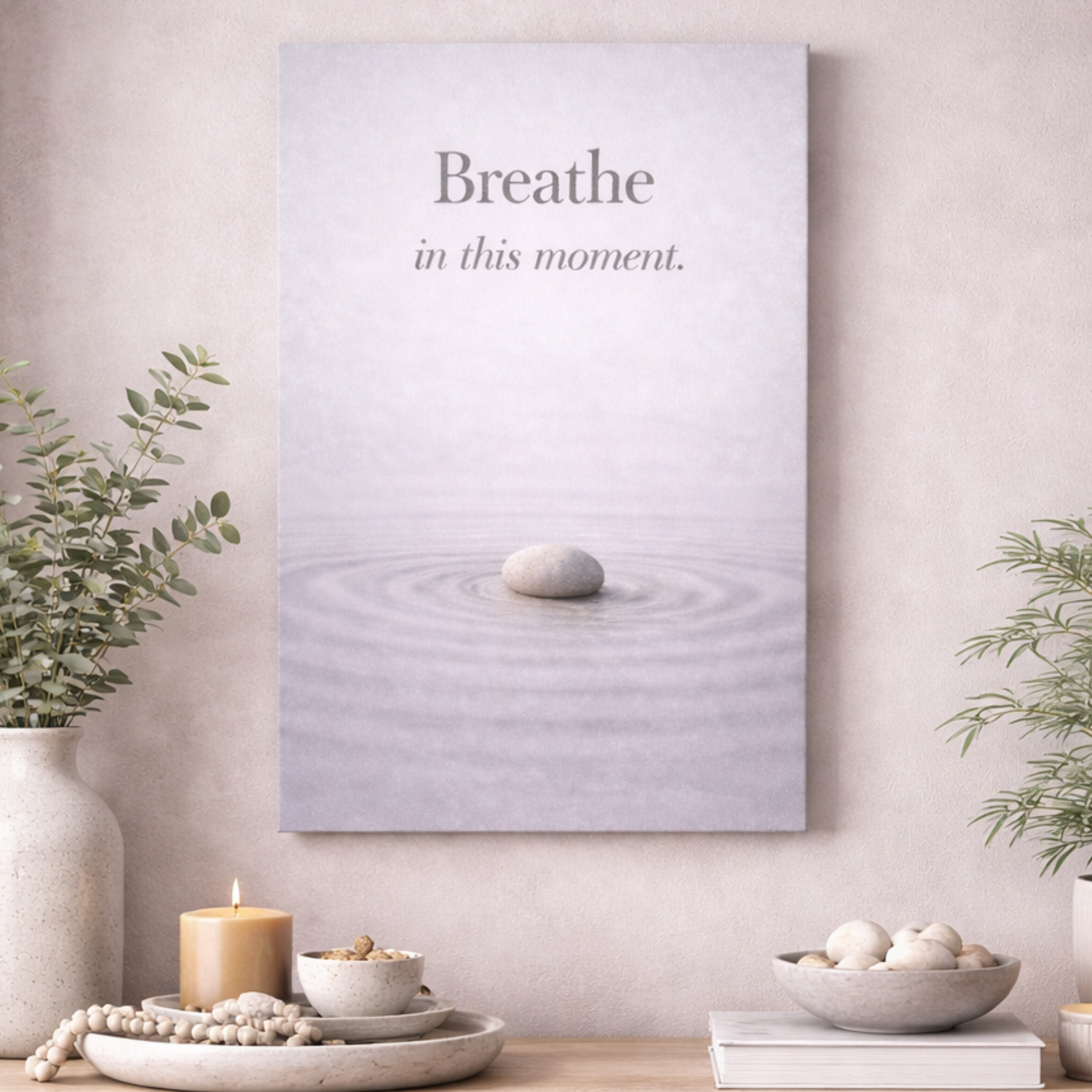 "Breathe in This Moment" Canvas Wall Art