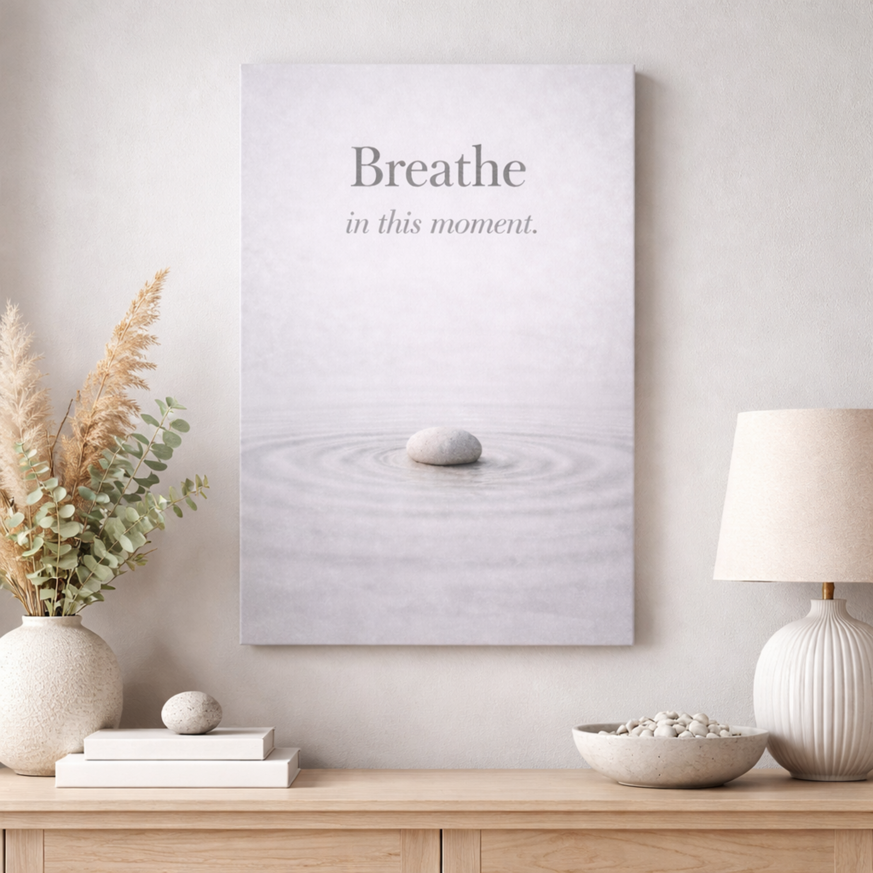 "Breathe in This Moment" Canvas Wall Art