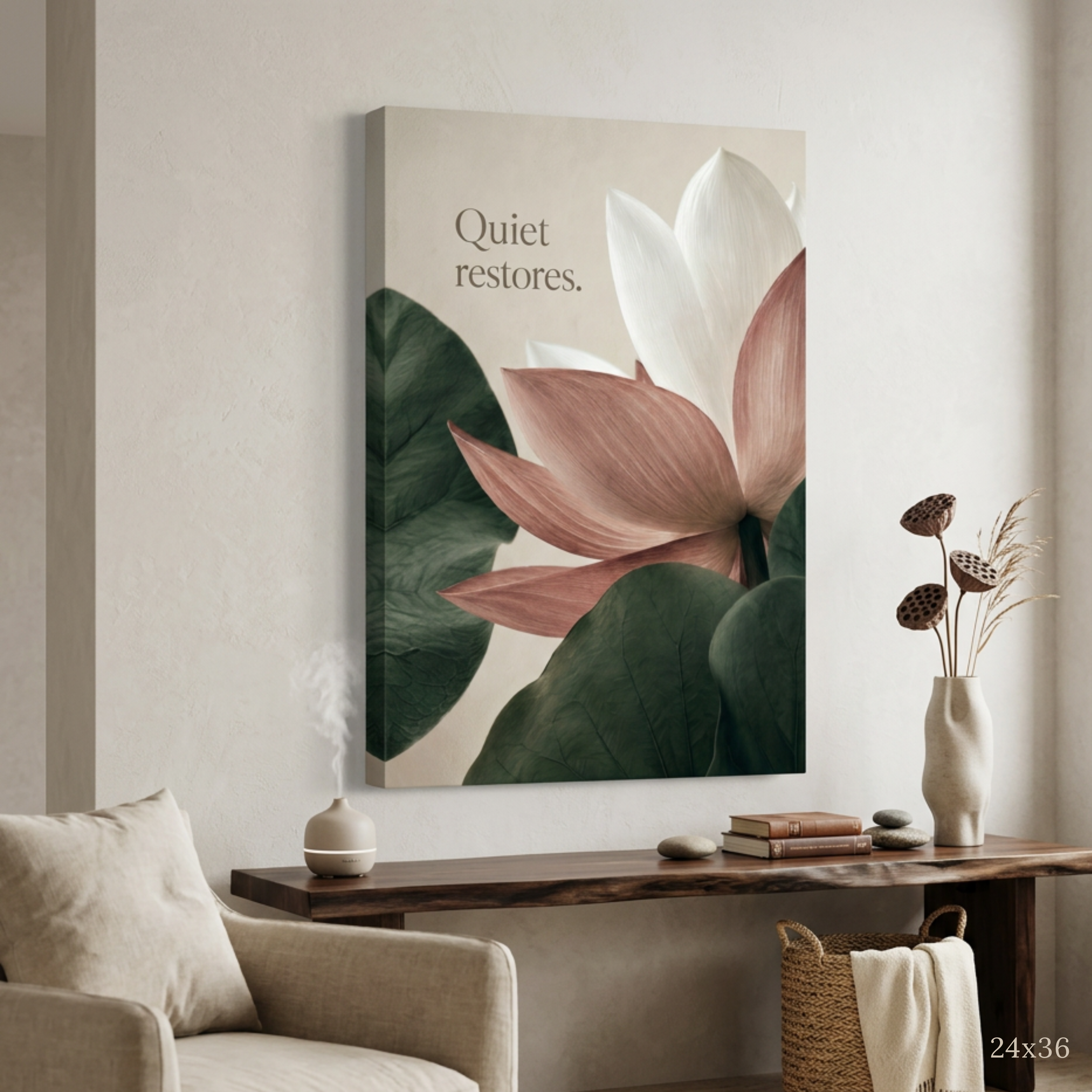 Quiet Restores | Wellness Spa Wall Art