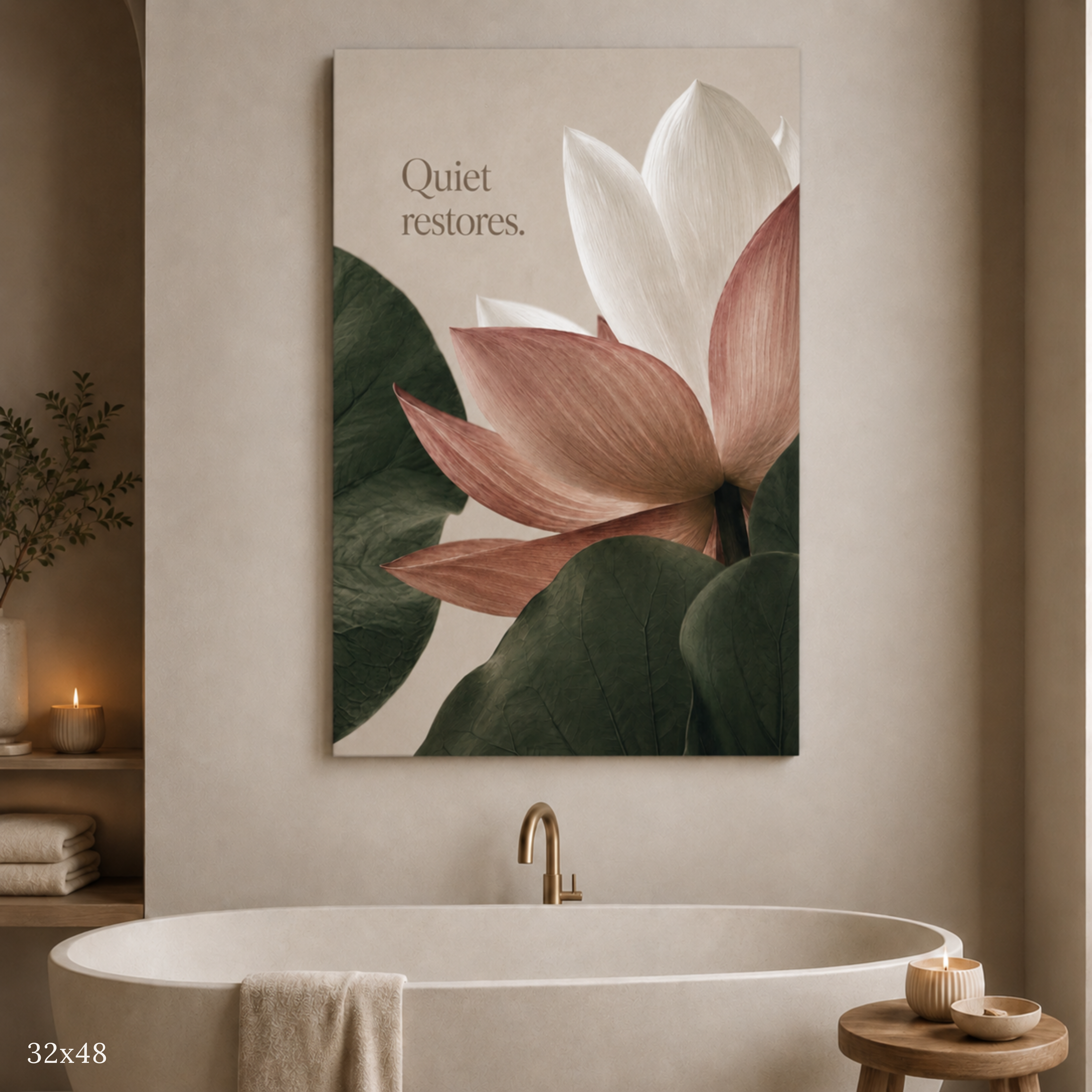 Quiet Restores | Wellness Spa Wall Art