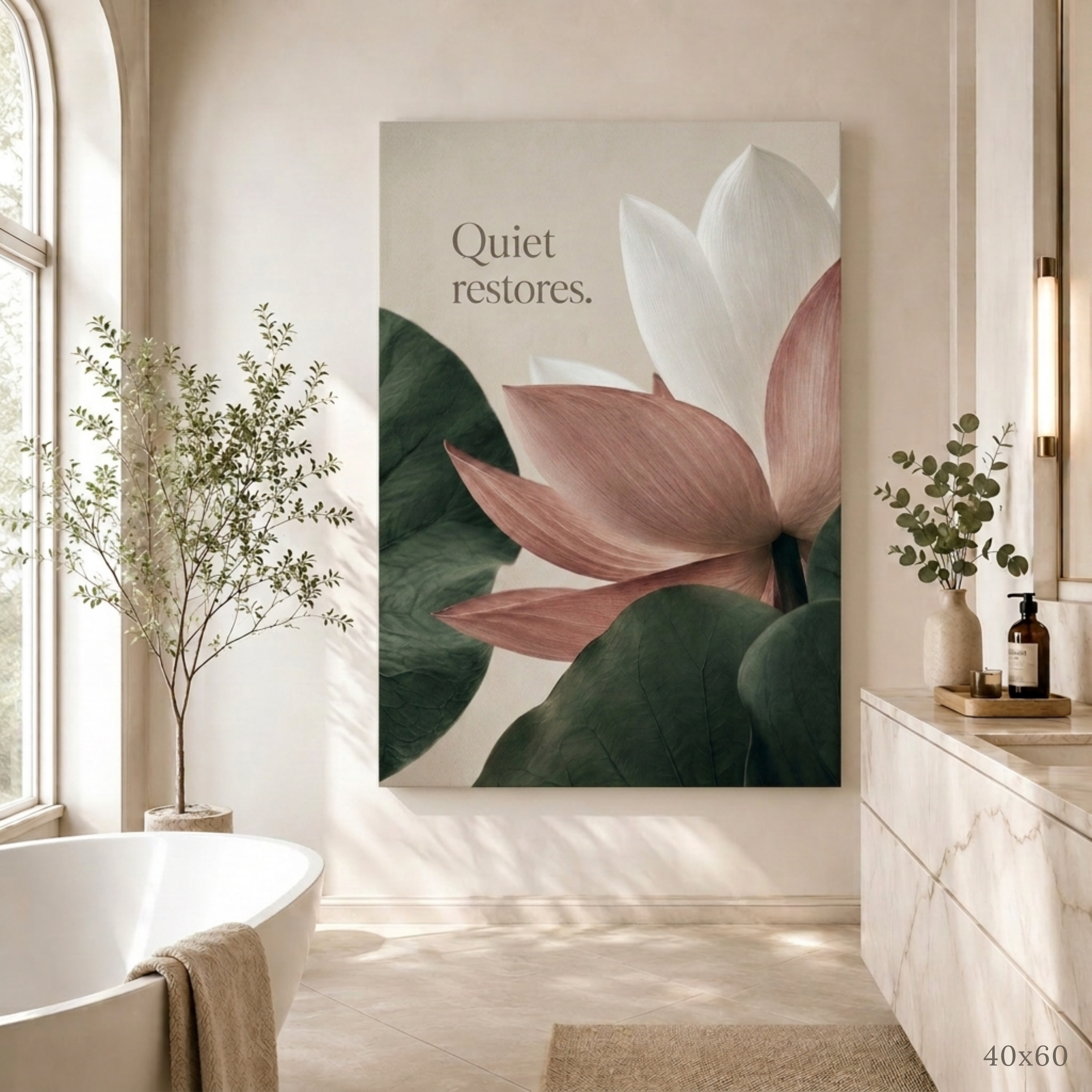 Quiet Restores | Wellness Spa Wall Art