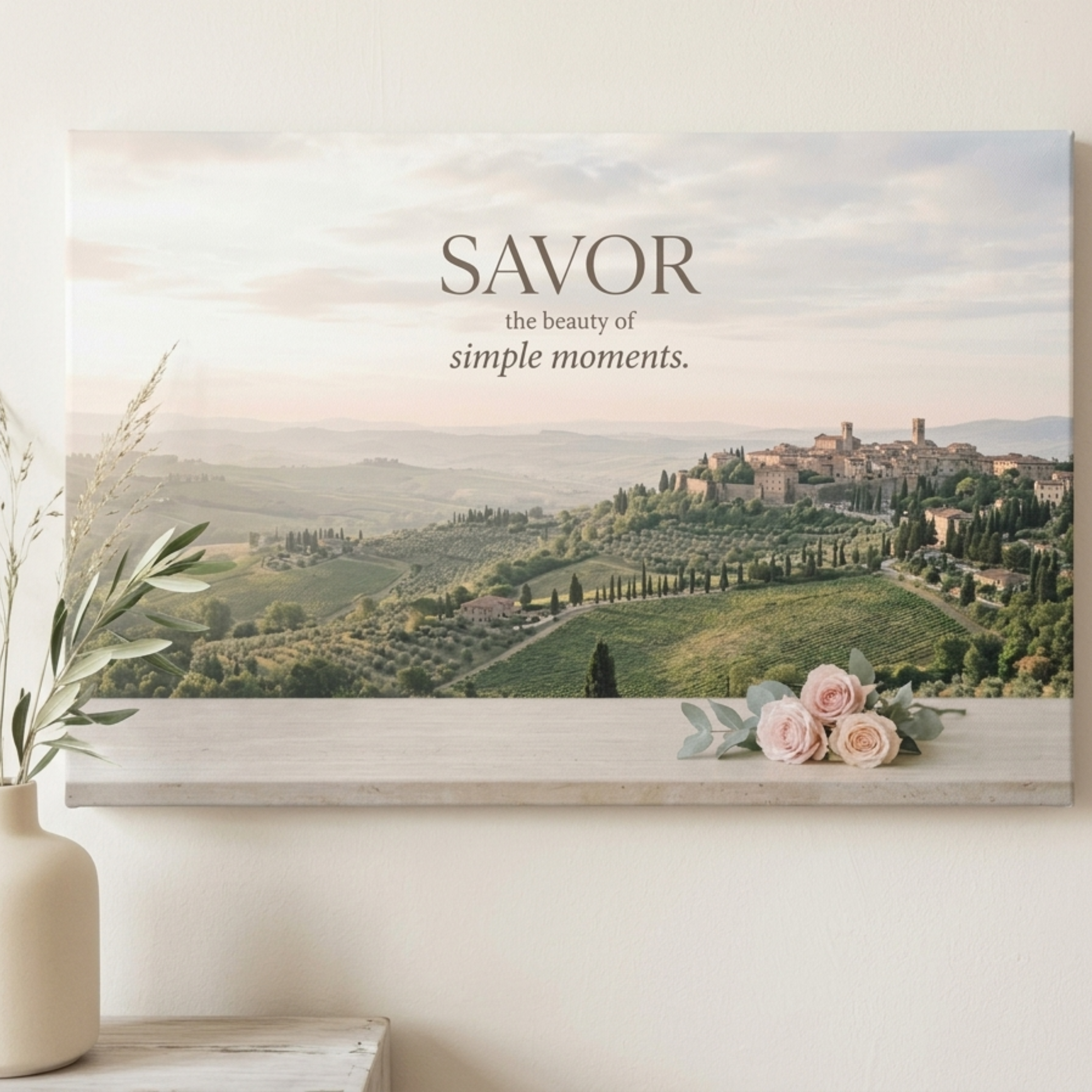 "Savor the Beauty" Canvas Wall Art