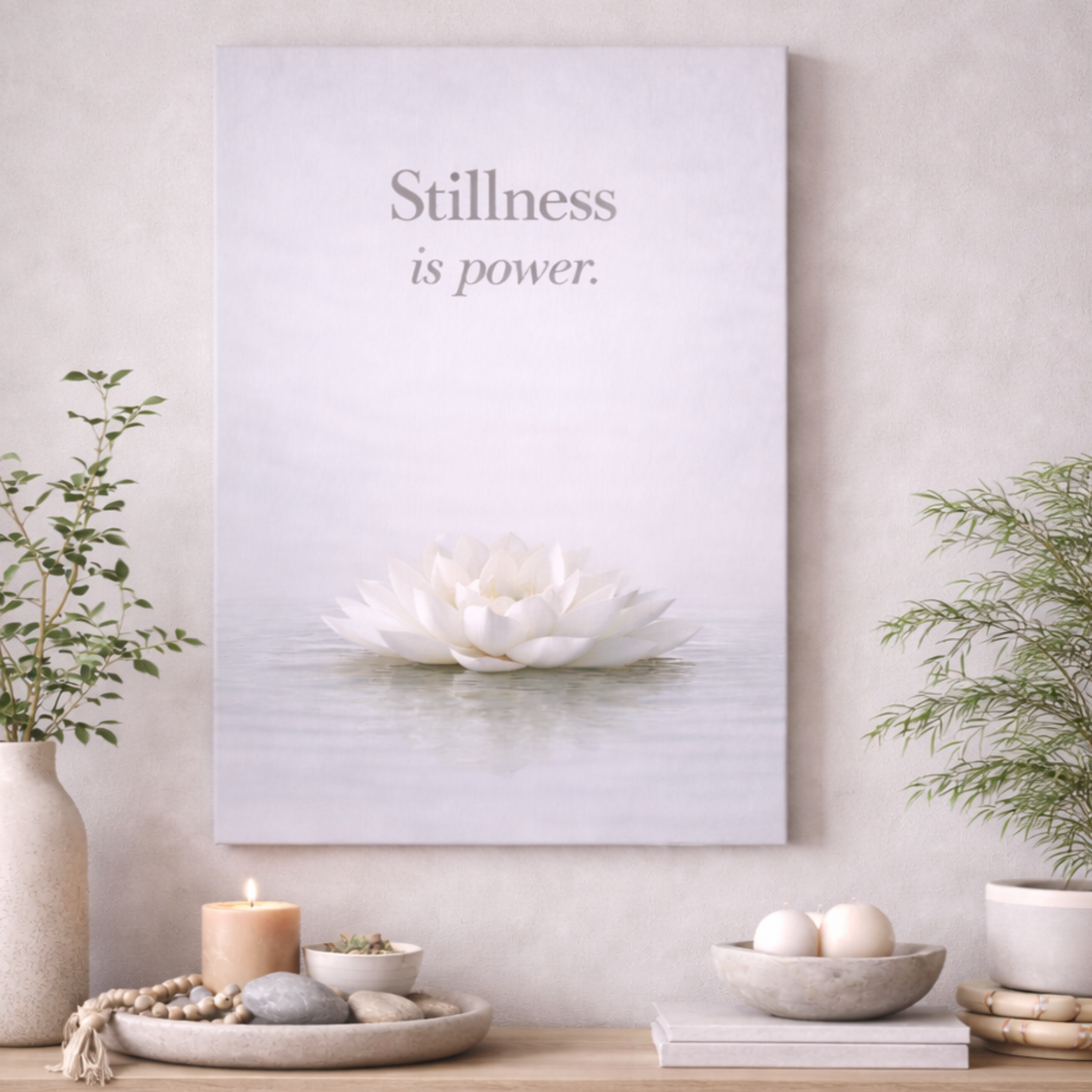 "Stillness Is Power" Canvas Wall Art