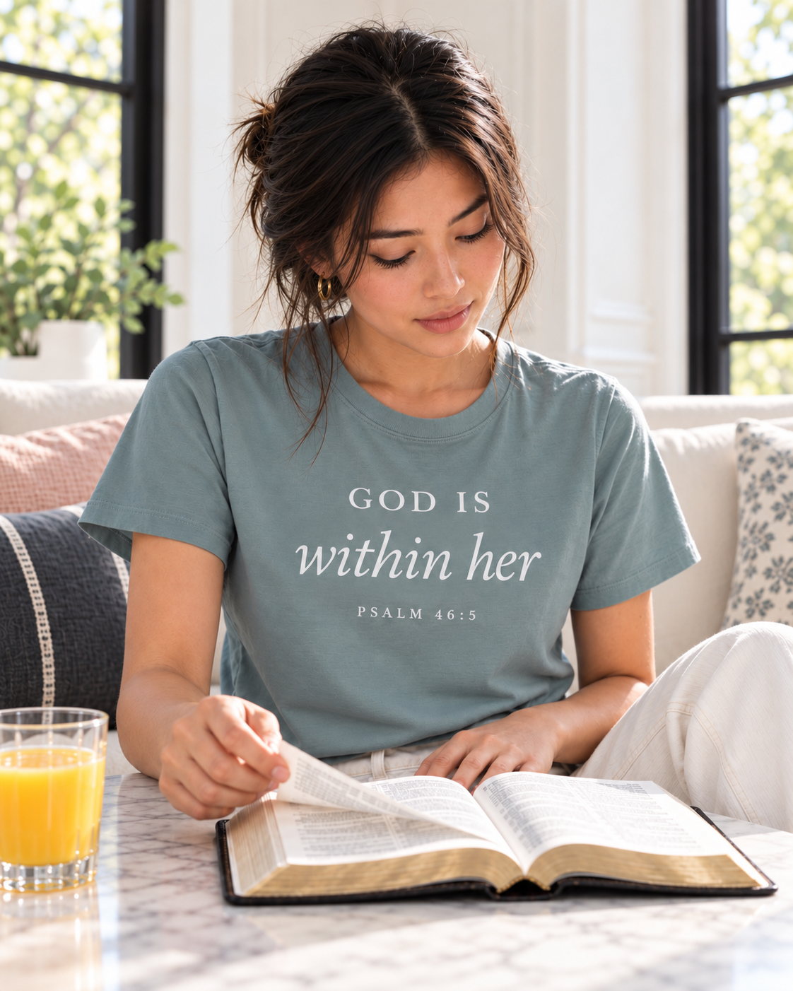 God Is Within Her, Psalm 46:5 — a reflection on the meaning of this Bible verse for women.