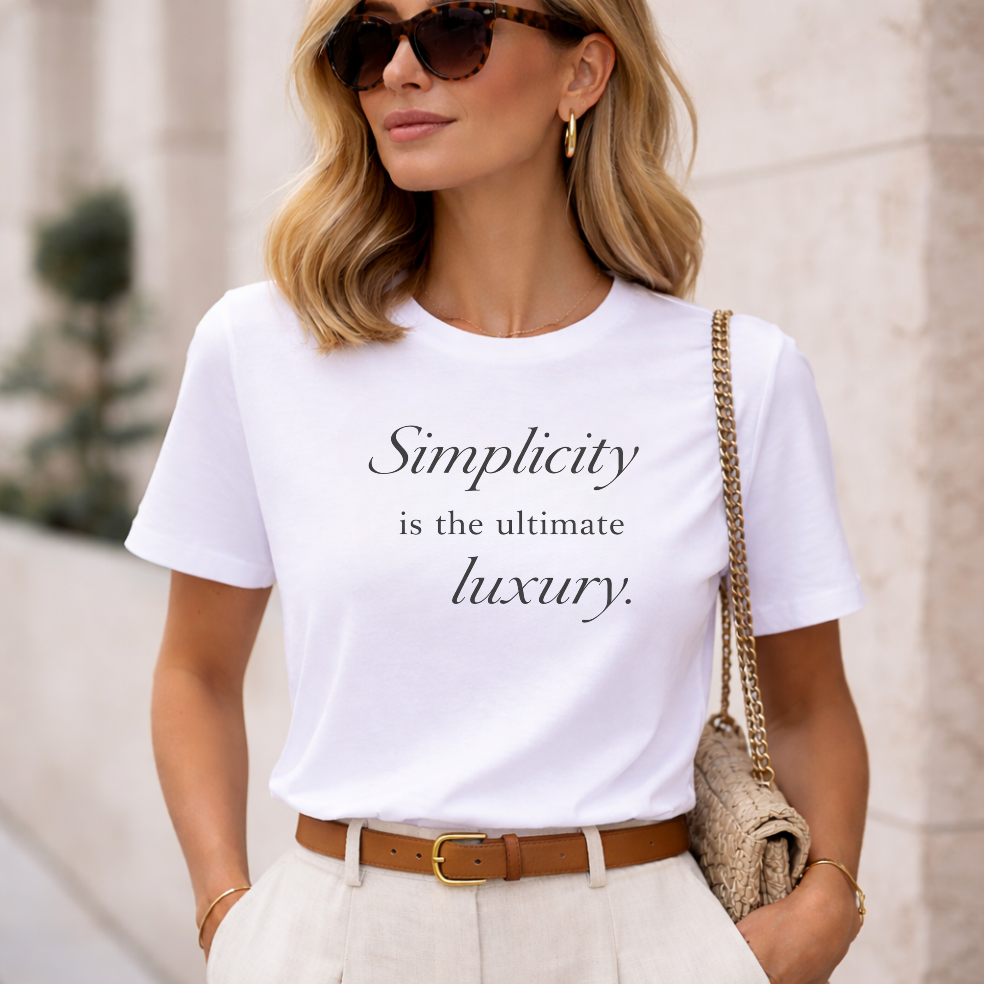 "Simplicity Is the Ultimate Luxury" T-Shirt