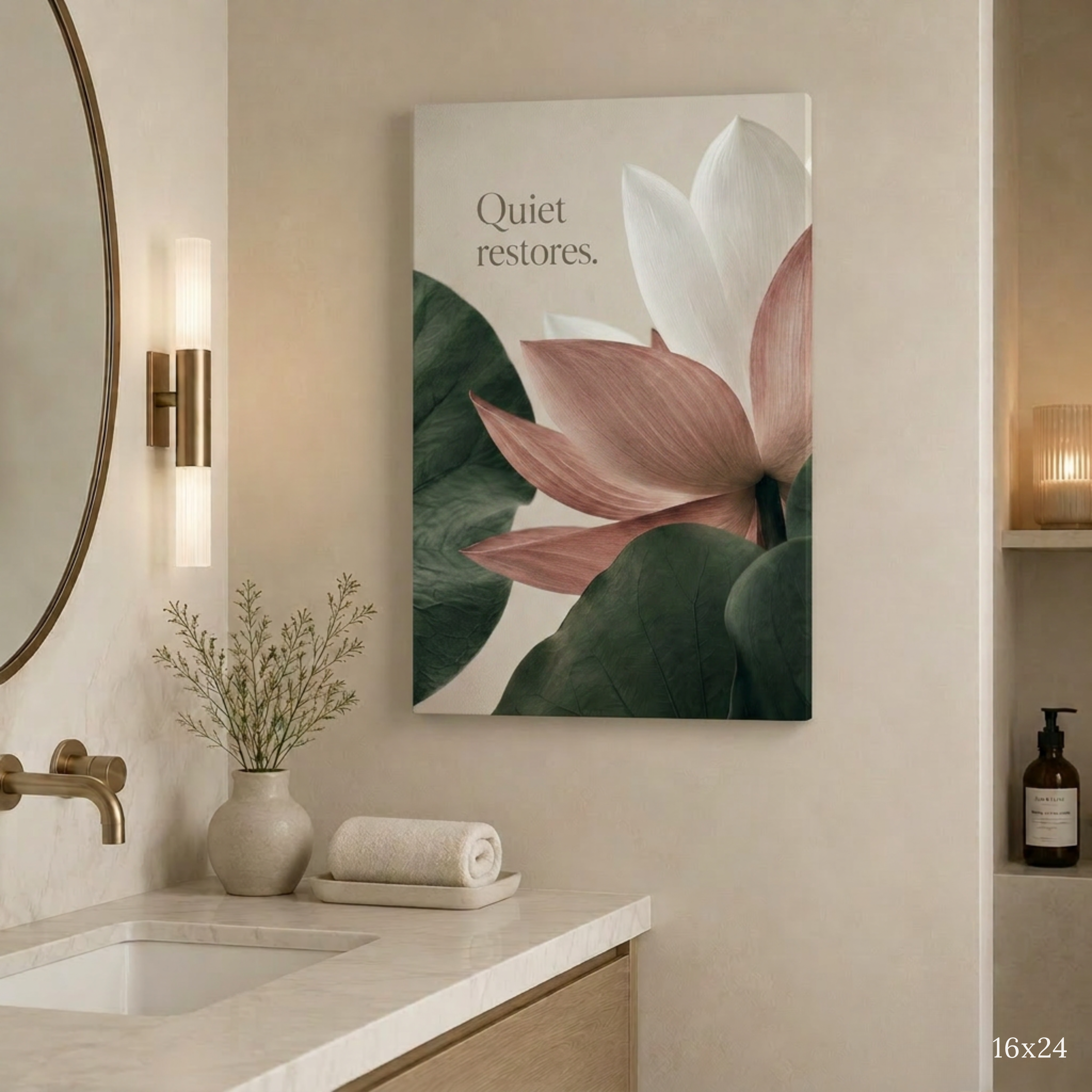 Quiet Restores | Wellness Spa Wall Art