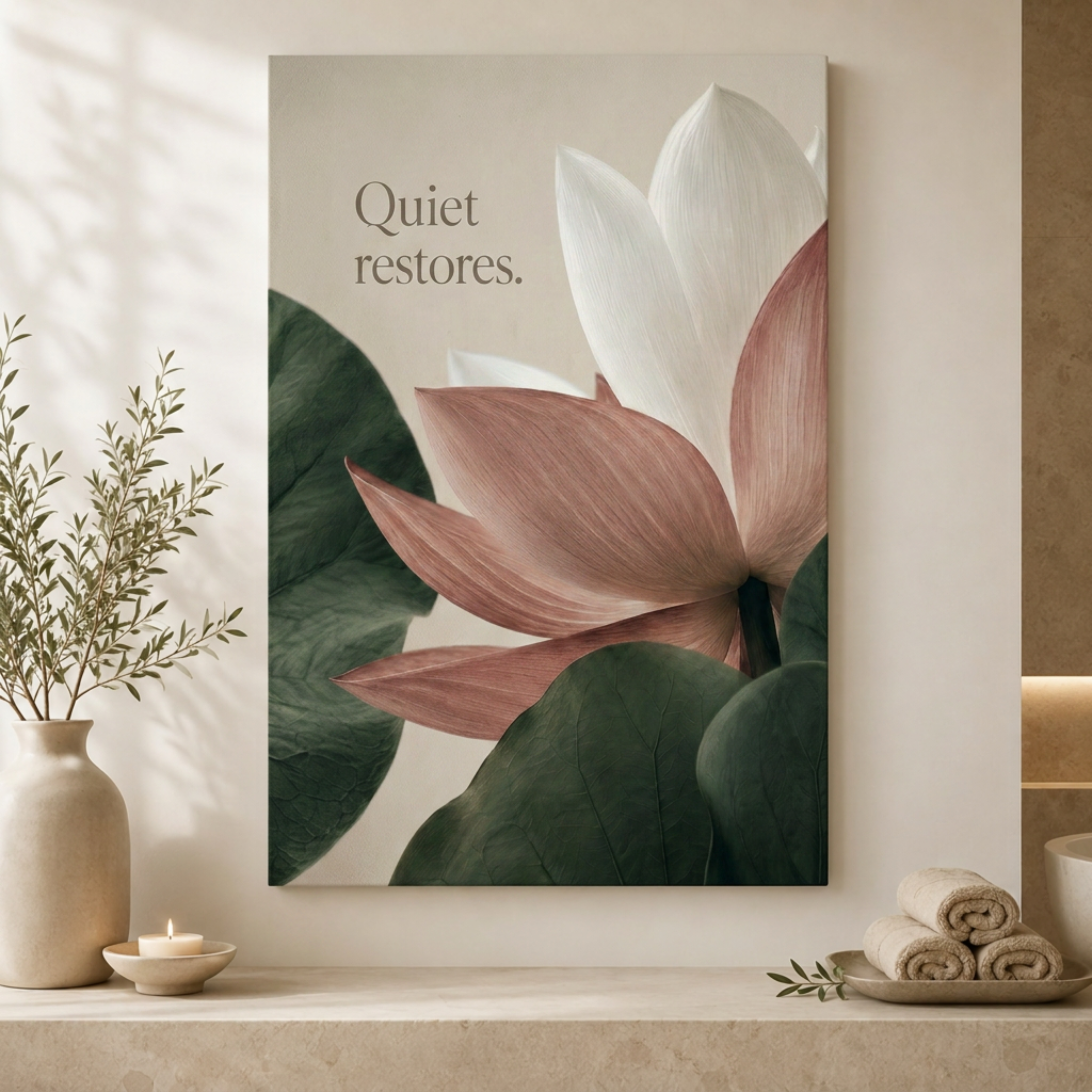 Quiet Restores | Wellness Spa Wall Art
