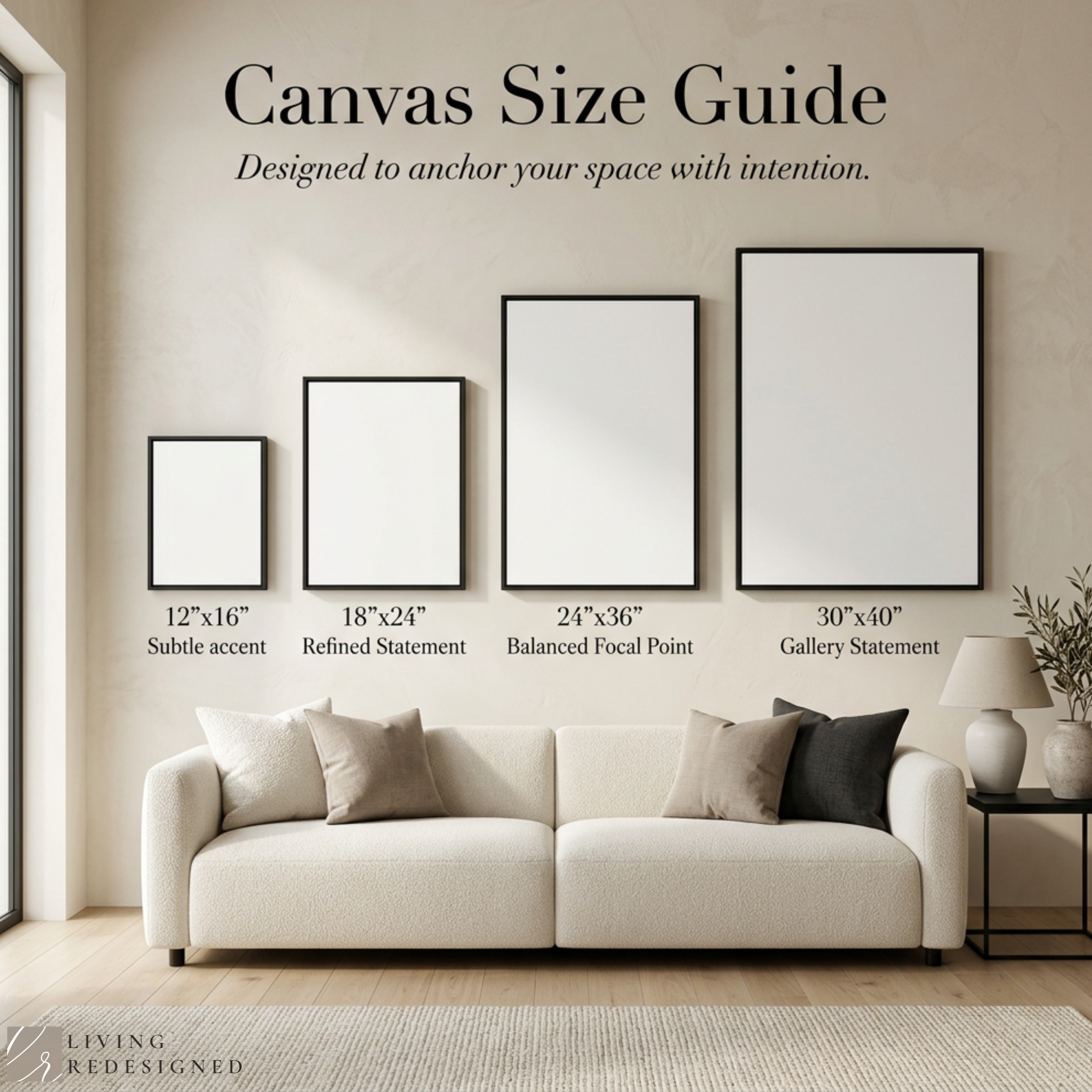 "Elegance is a Beauty” Canvas Wall Art | Black Frame