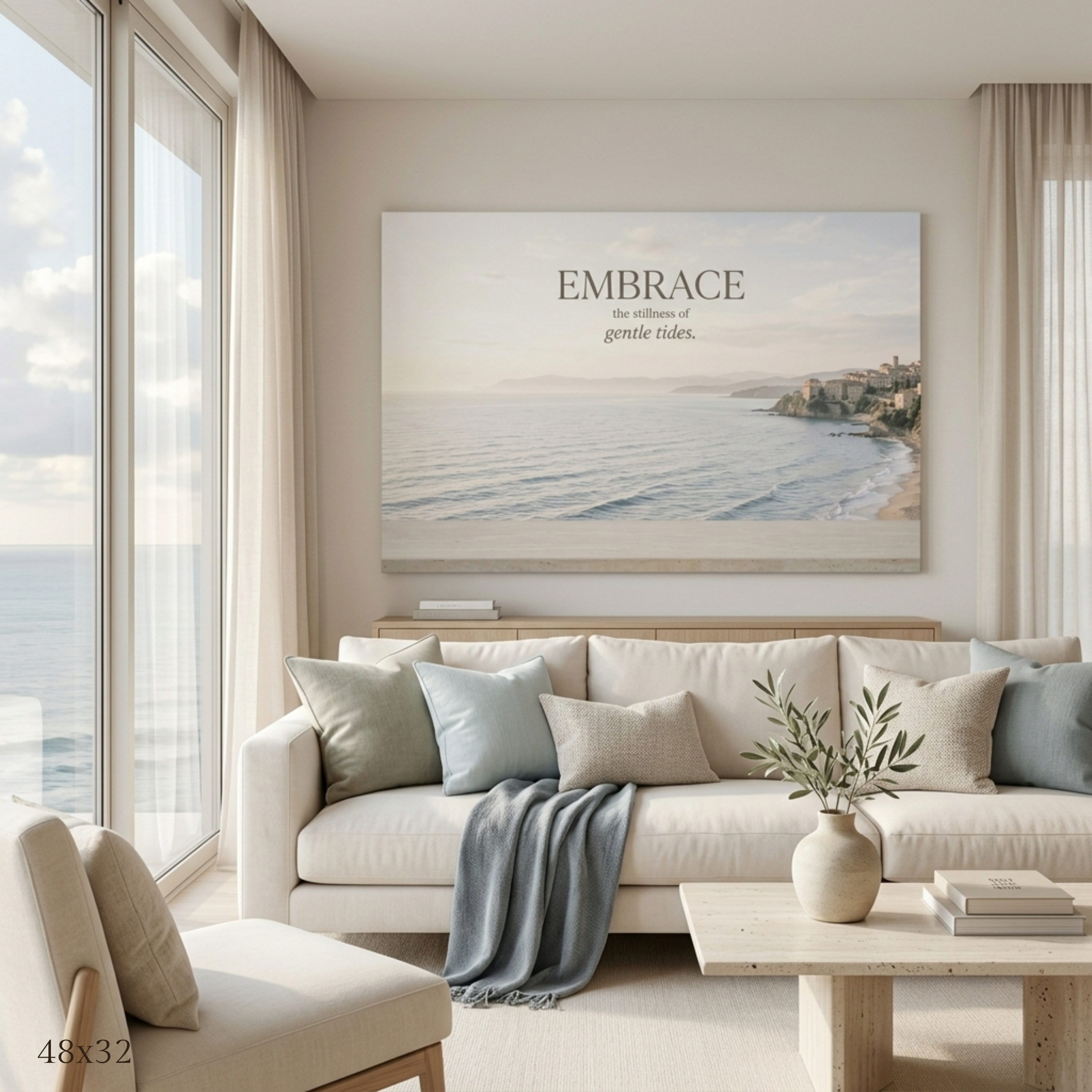 "Gentle Tides" Canvas Wall Art