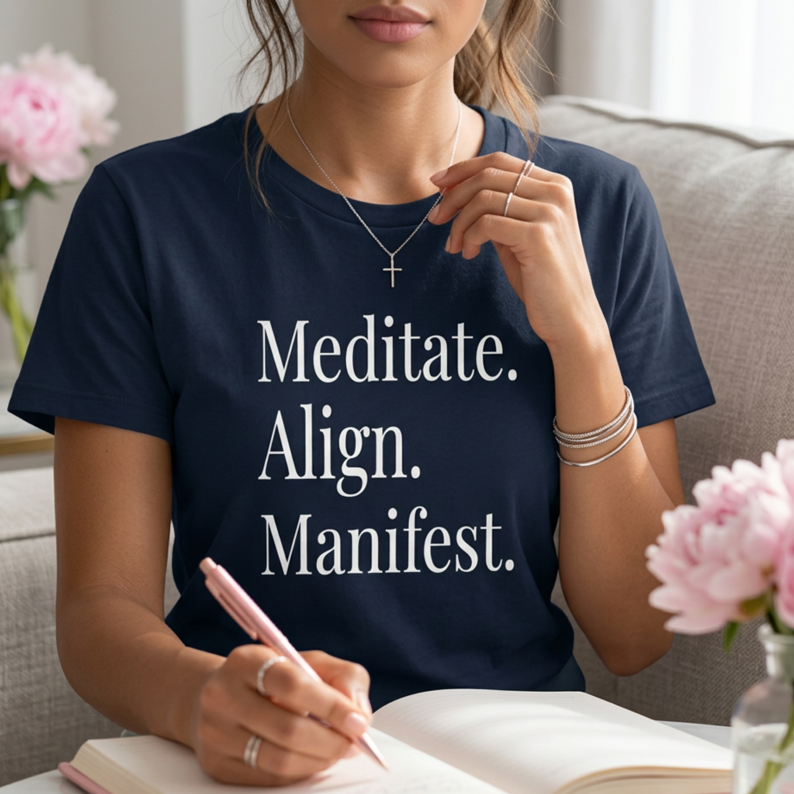 "Meditate. Align. Manifest." T-Shirt