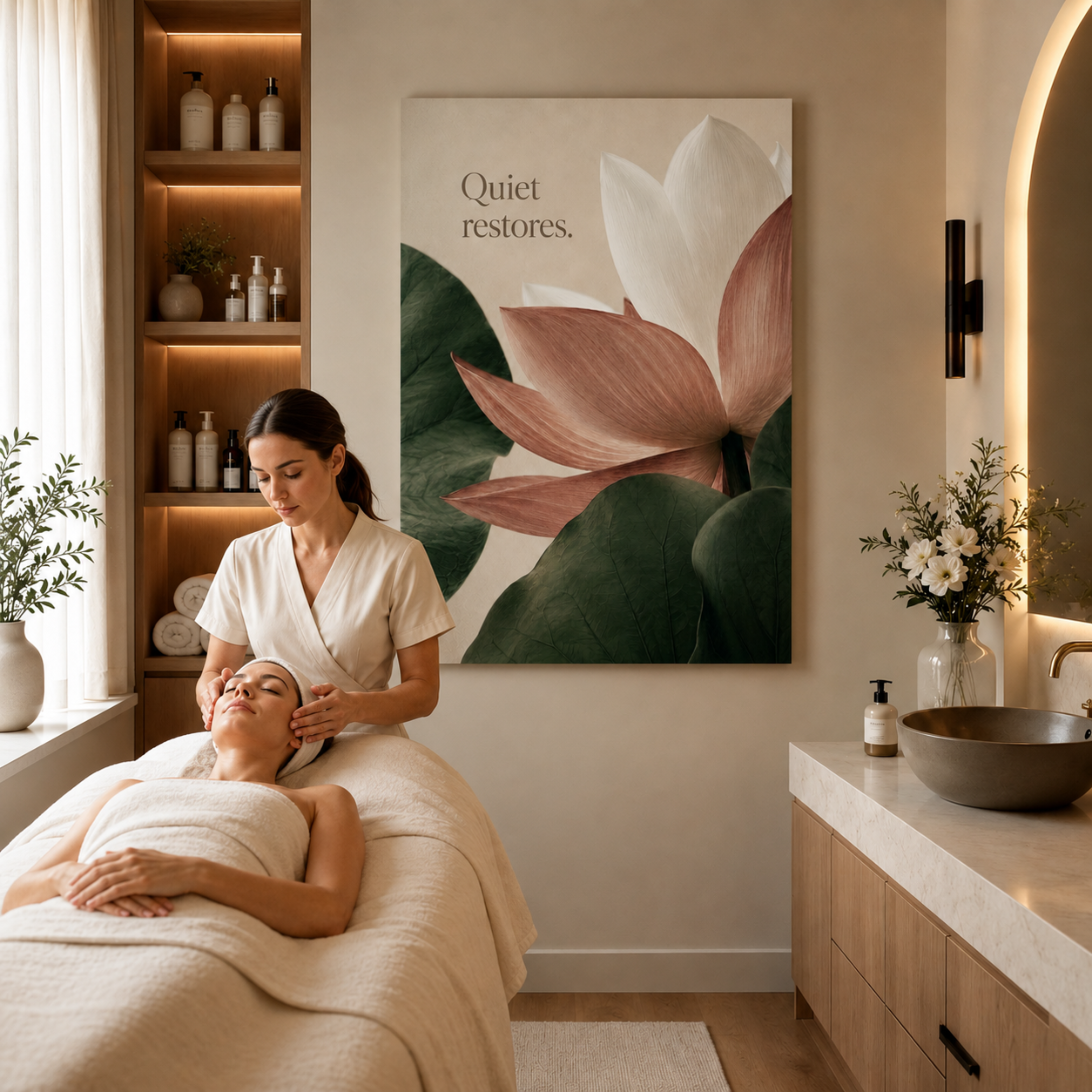 Quiet Restores | Wellness Spa Wall Art