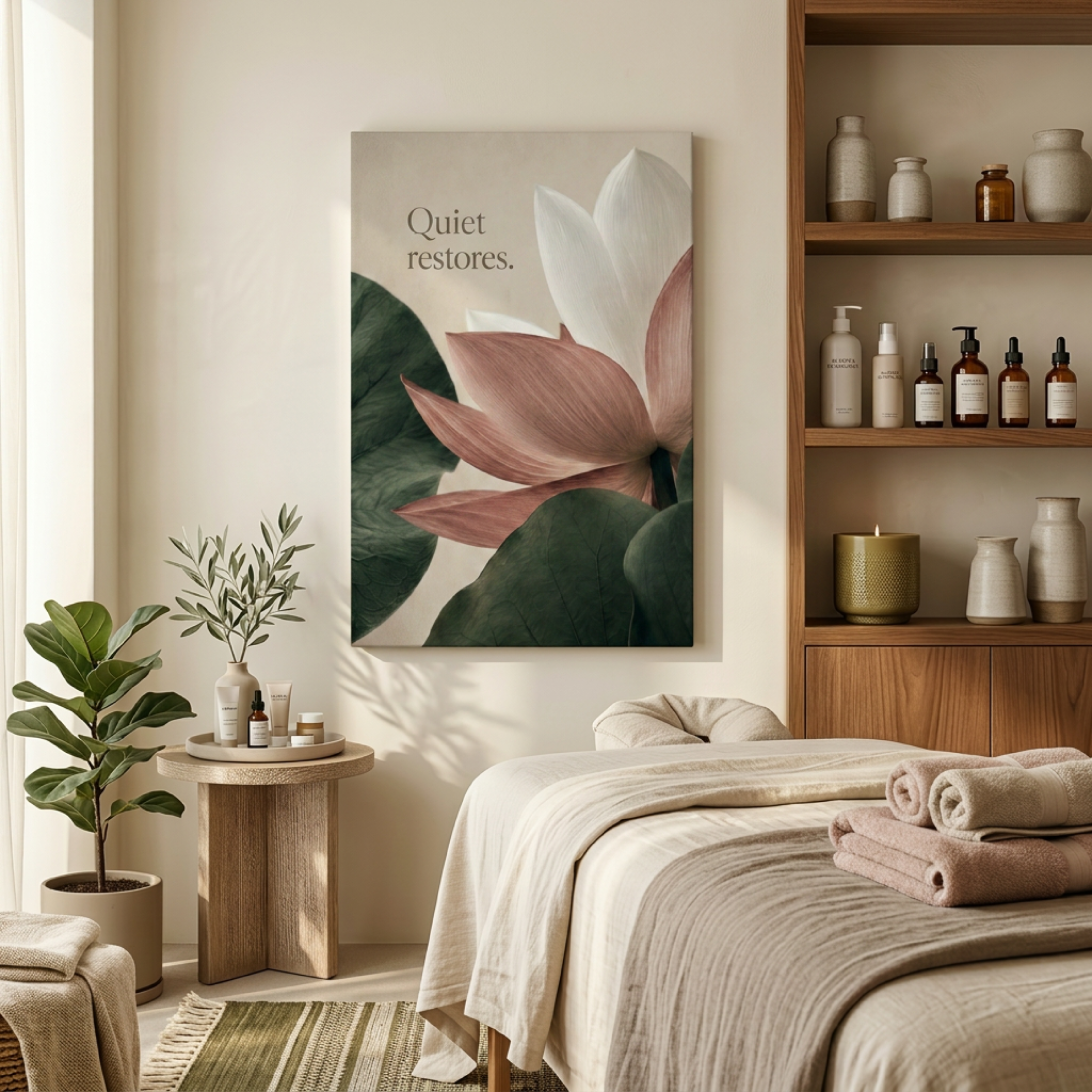 Quiet Restores | Wellness Spa Wall Art