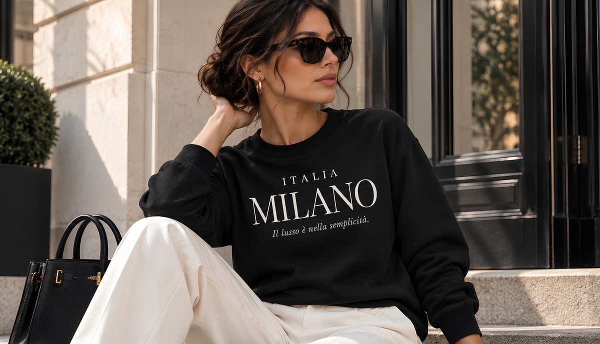 Milano sweatshirt in black.