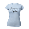 blue Meditate & Flow inspirational women's t-shirt by living redesigned