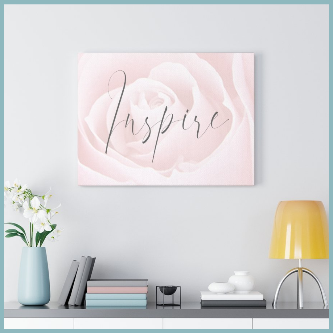"Inspire" Canvas Wall Art Inspirational Home Decor Living Redesigned